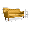 Buy Poetess Sofa (3-Seater) Scandinavian design - Fabric Red 54722 in the Europe