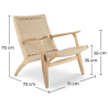 Buy Wooden Lounge Chair - Boho Bali Design - Birma Natural wood 57153 in the Europe