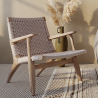 Buy Wooden Lounge Chair - Boho Bali Design - Birma Natural wood 57153 - in the EU