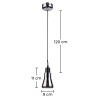 Buy Ceiling Lamp Design - Small Chrome Metal Pendant - Carter Grey transparent 58228 with a guarantee