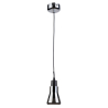 Buy Ceiling Lamp Design - Small Chrome Metal Pendant - Carter Grey transparent 58228 - in the EU