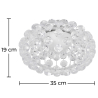 Buy Ceiling Lamp - Glass Ball Flush Mount - 35cm - Savoni Transparent 58433 Home delivery