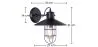 Black Vintage Wall Lamp - Garn image 7
