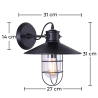 Buy Edison cage wall lamp steel Black 50883 in the Europe