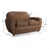 Buy Design Sofa Faux Leather Brown 58243 - prices