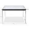 Buy Square Coffee Table - Side Table - Glass - Kart Steel 14641 at Privatefloor