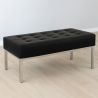 Design Bench - 2 seats - Upholstered in Leather - Konel image 7