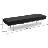 Buy Town Bench (3 seats) - Faux Leather Black 13222 in the Europe