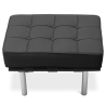 Buy Footstool Upholstered in Polyurethane - Barcel Black 15424 at Privatefloor