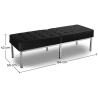 Buy Noll Bench (3 seats) - Faux Leather Black 13216 in the Europe