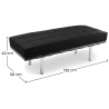 Buy Town Bench (2 seats) - Faux Leather Black 13219 in the Europe
