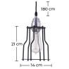 Buy Edison Pendant Lamp Cage – Aluminum Black 50867 in the Europe