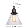 Buy  Ceiling Lamp - Industrial Design Pendant Lamp - Hannah Bronze 50874 in the Europe