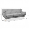 Buy Scandinavian 3 seater sofa  Pink 58783 with a guarantee