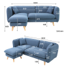 Buy Scandinavian corner sofa  Dark grey 58759 Home delivery
