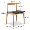 Buy Scandinavian design Elb Chair CW20 Boho Bali - Faux Leather Black 16435 - in the EU