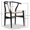 Buy Wooden Dining Chair - Scandinavian Style - Wish Black 99916432 - in the EU
