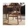 Buy Dining Chair Scandinavian Design Wooden Cord Seat - Wish Black 99916432 - prices