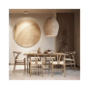 Buy Dining Chair Scandinavian Design Wooden Cord Seat - Wish Black 99916432 at Privatefloor