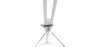 Buy Tripod Floor Lamp - Classic White Lampshade - Height Adjustable Brown 49152 home delivery