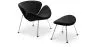 Designer Armchair with Footrest - Upholstered - Chunk image 7