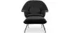 Designer Armchair with Footrest - Upholstered in Fabric - Womb image 7