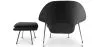 Designer Armchair with Footrest - Upholstered in Fabric - Womb image 7
