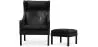 Armchair with Footrest - Upholstered in Leather - Micah image 7
