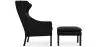 Armchair with Footrest - Upholstered in Leather - Micah image 7