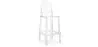 Bar Stool with Backrest - Transparent Design - 65cm - Victoria Queen image 7