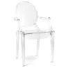Transparent Dining Chair - Armrest Design - Louis XIV image 7