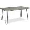 Buy Rectangular Dining Table - Industrial Style - Wood and Metal - 150cm - Hairpin Grey 59465