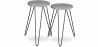Buy Set of 2 Side Tables - Industrial Design - Wood and Metal - Hairpin Grey 59463 - in the EU