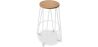 Buy Round Stool - Industrial Design - Wood & Metal - 74cm - Hairpin White 59487 - in the EU