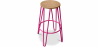 Buy Hairpin Stool - 74cm - Light wood and metal Fuchsia 59487 at Privatefloor
