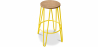 Buy Hairpin Stool - 74cm - Light wood and metal Yellow 59487 with a guarantee