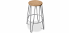 Buy Hairpin Stool - 74cm - Light wood and metal Light grey 59487 in the Europe