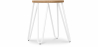 Buy Hairpin Stool - 44cm - Light wood and metal White 59488 - in the EU