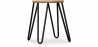 Buy Round Bar Stool - Industrial Design - Wood & Steel - 44cm - Hairpin Black 59488 - prices
