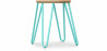 Buy Hairpin Stool - 44cm - Light wood and metal Pastel green 59488 in the Europe