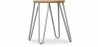 Buy Hairpin Stool - 44cm - Light wood and metal Light grey 59488 at Privatefloor