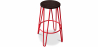 Buy Round Stool - Industrial Design - Wood & Metal - 66cm - Hairpin Red 59501 at Privatefloor