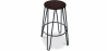 Buy Round Stool - Industrial Design - Wood & Metal - 66cm - Hairpin Dark grey 59501 - prices