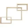 Buy Wooden Wall Shelf - Box Design - Boxes Natural wood 59645