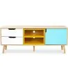 Buy Wooden TV Stand - Scandinavian Design - Axe Multicolour 59718
