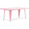 Buy Rectangular Children's Table - Industrial Design - 120cm - Stylix Pink 59686
