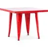 Buy Square Children's Table - Industrial - Metal - 60cm - Stylix Red 59685