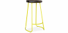 Buy Industrial Bar Stool 76 cm Aiyana - Dark wood and metal Yellow 59570 - prices