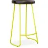Buy Industrial Bar Stool 76 cm Aiyana - Dark wood and metal Yellow 59570