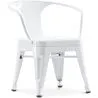 Buy Style Tolix Kid Chair with armrest - Metal White 59684